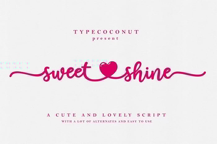 Feminine Fonts - Sweet Shine